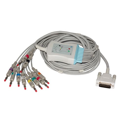 AE3016 ECG Cable, 12 Lead, Schiller, Banana, One piece Soma Medical